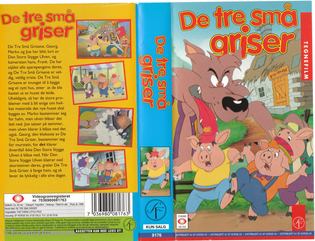 Download / Stream: De Tre Små Griser. Vhs. Norwegian Dubbing. Vhs