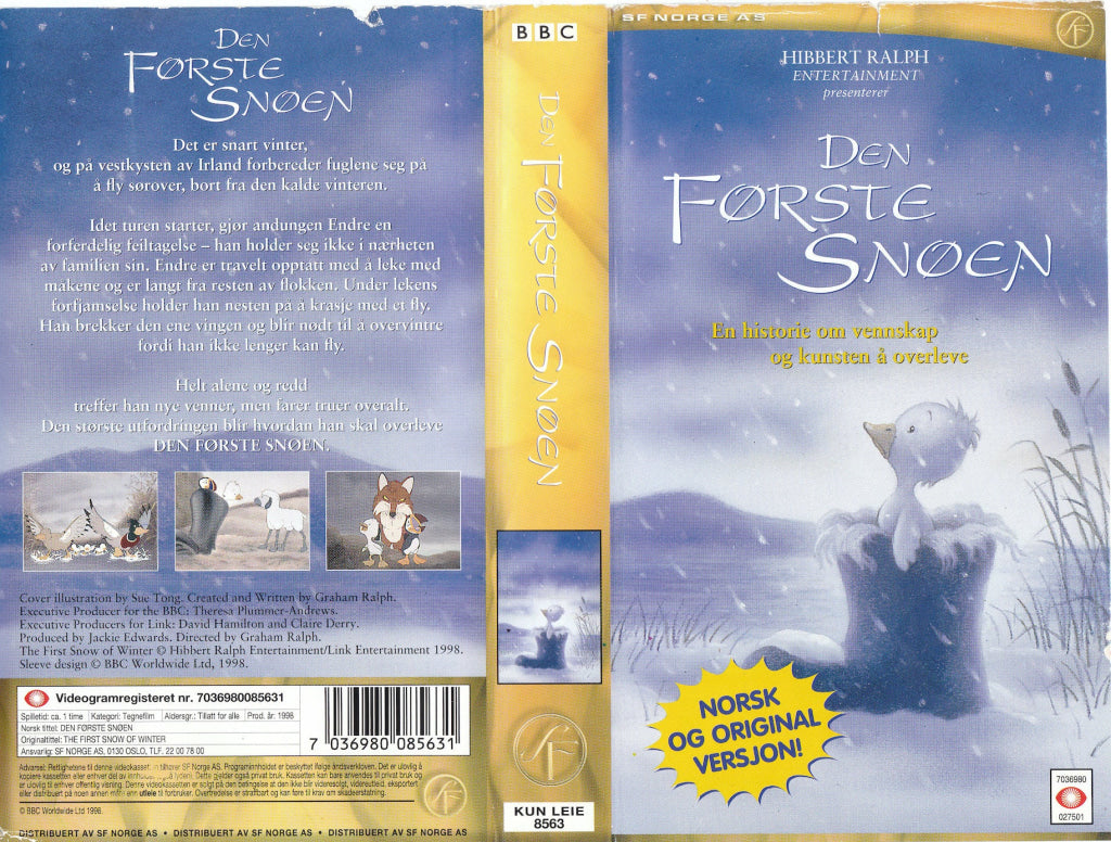 Download / Stream: Den Første Snøen. 1998. Vhs. Norwegian Dubbing & Original Version. Vhs