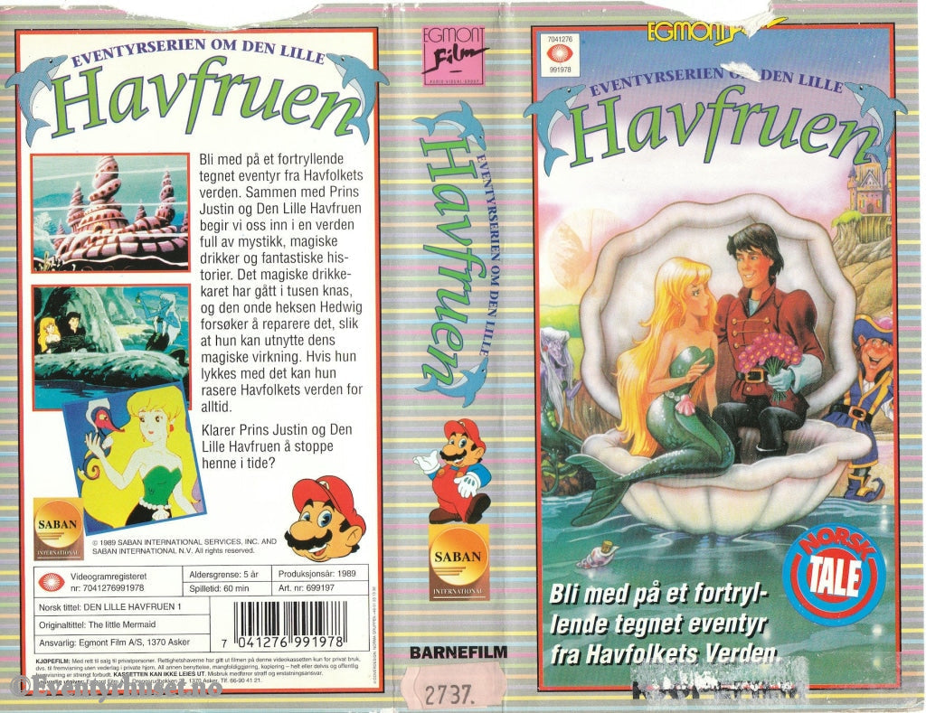 Download / Stream: Den Lille Havfruen. 1989 Vhs. Norwegian Dubbing. Vhs