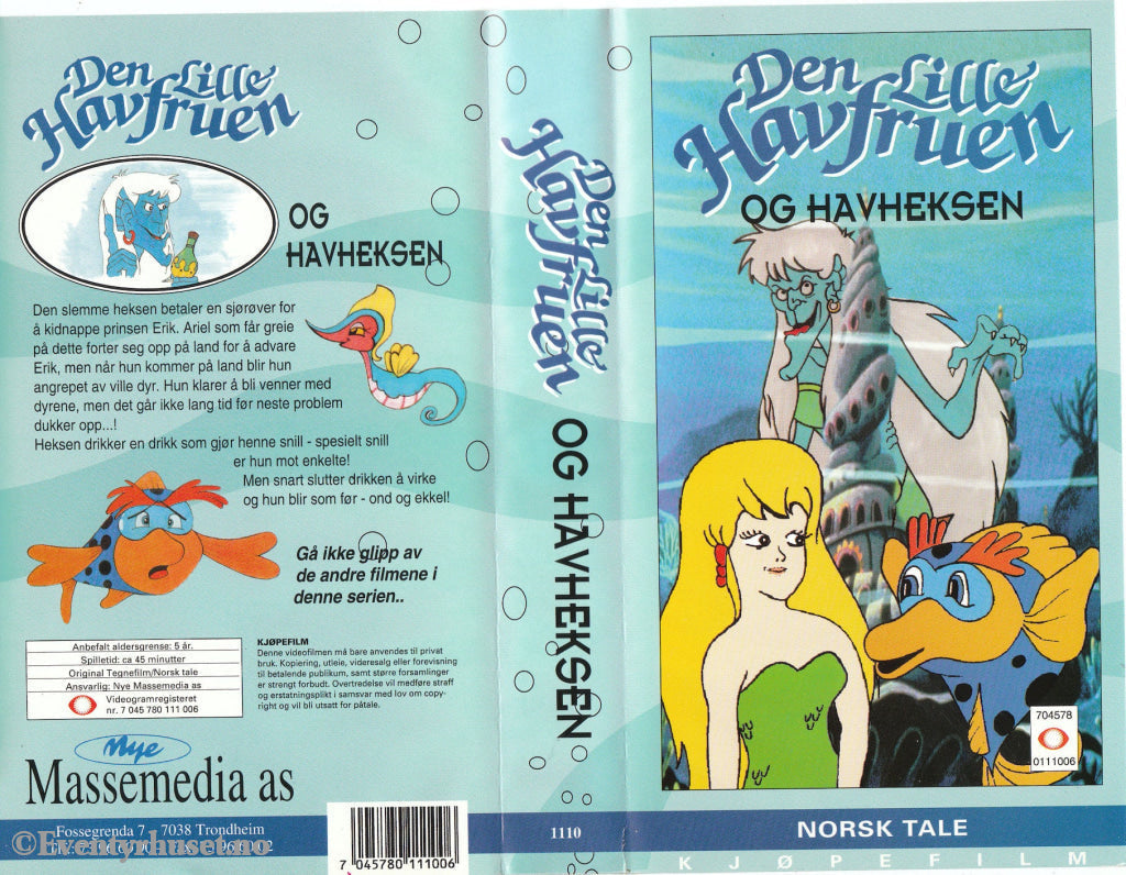 Download / Stream: Den Lille Havfruen Og Havheksen. Vhs. Norwegian Dubbing. Vhs