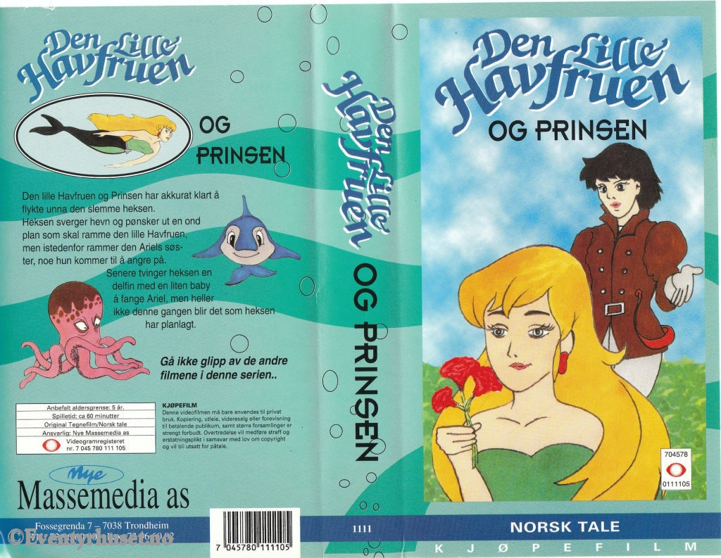 Download / Stream: Den Lille Havfruen Og Prinsen. Vhs. Norwegian Dubbing. Vhs