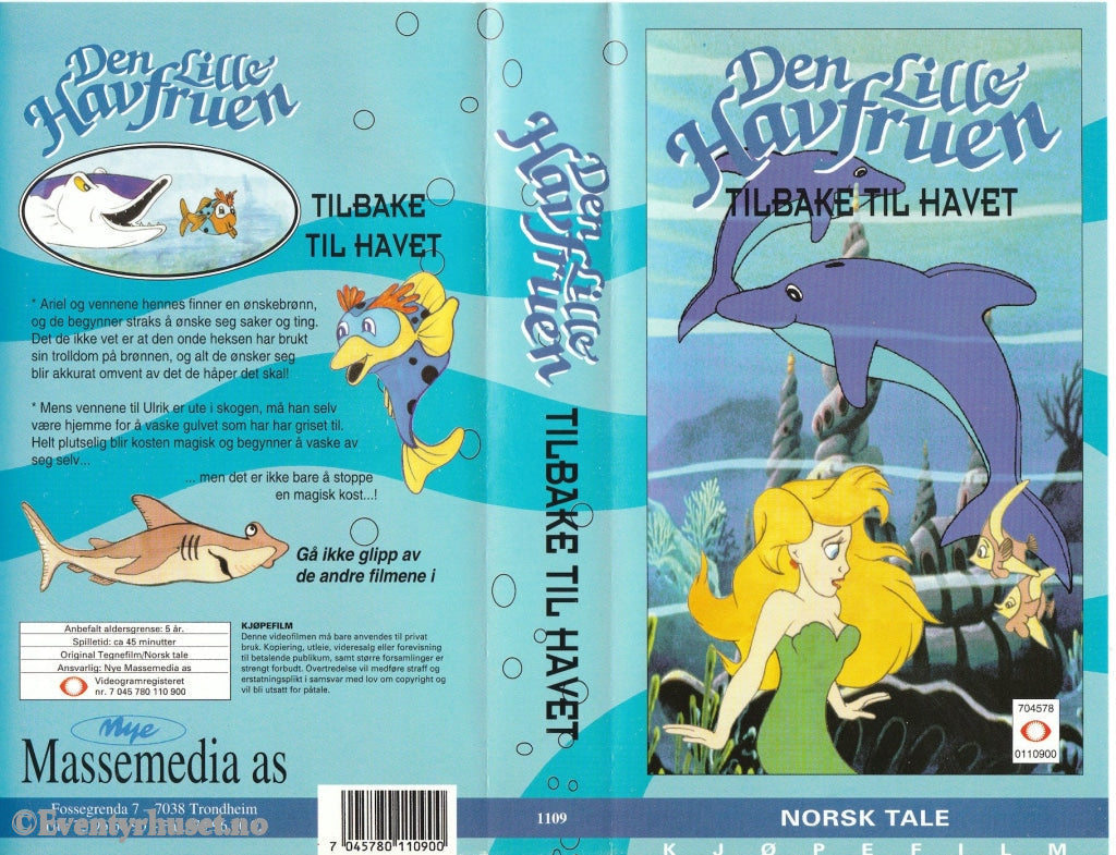 Download / Stream: Den Lille Havfruen - Tilbake Til Havet. Vhs. Norwegian Dubbing. Vhs