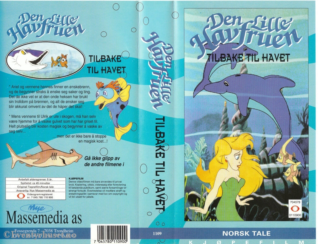 Download / Stream: Den Lille Havfruen - Tilbake Til Havet. Vhs. Norwegian Dubbing. Vhs