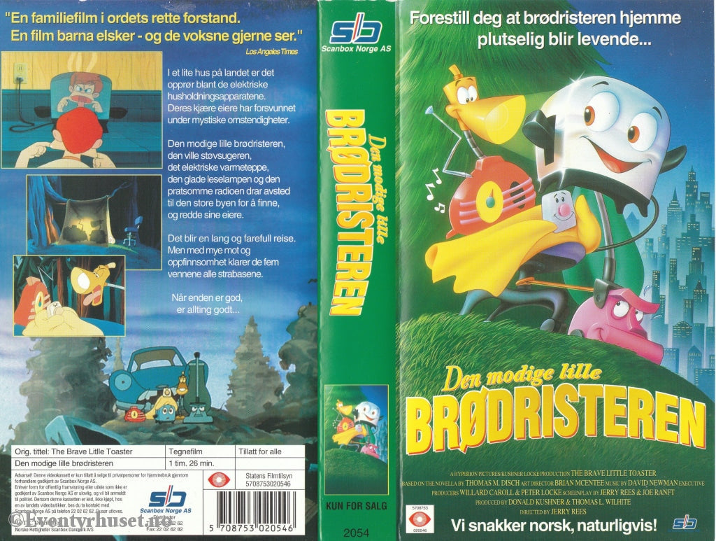 Download / Stream: Den Modige Lille Brødristeren. Vhs. Norwegian Dubbing. Vhs