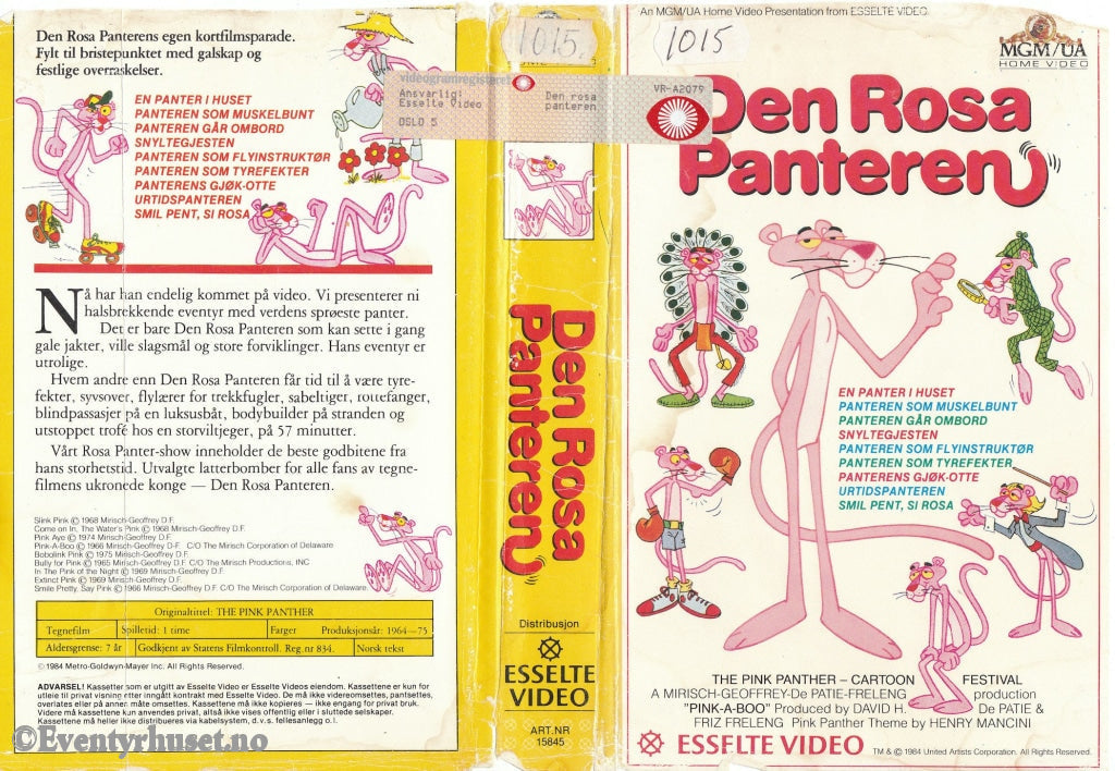 Download / Stream: Den Rosa Panteren (The Pink Panther). 1964-75. Vhs Big Box. Norwegian Subitles.