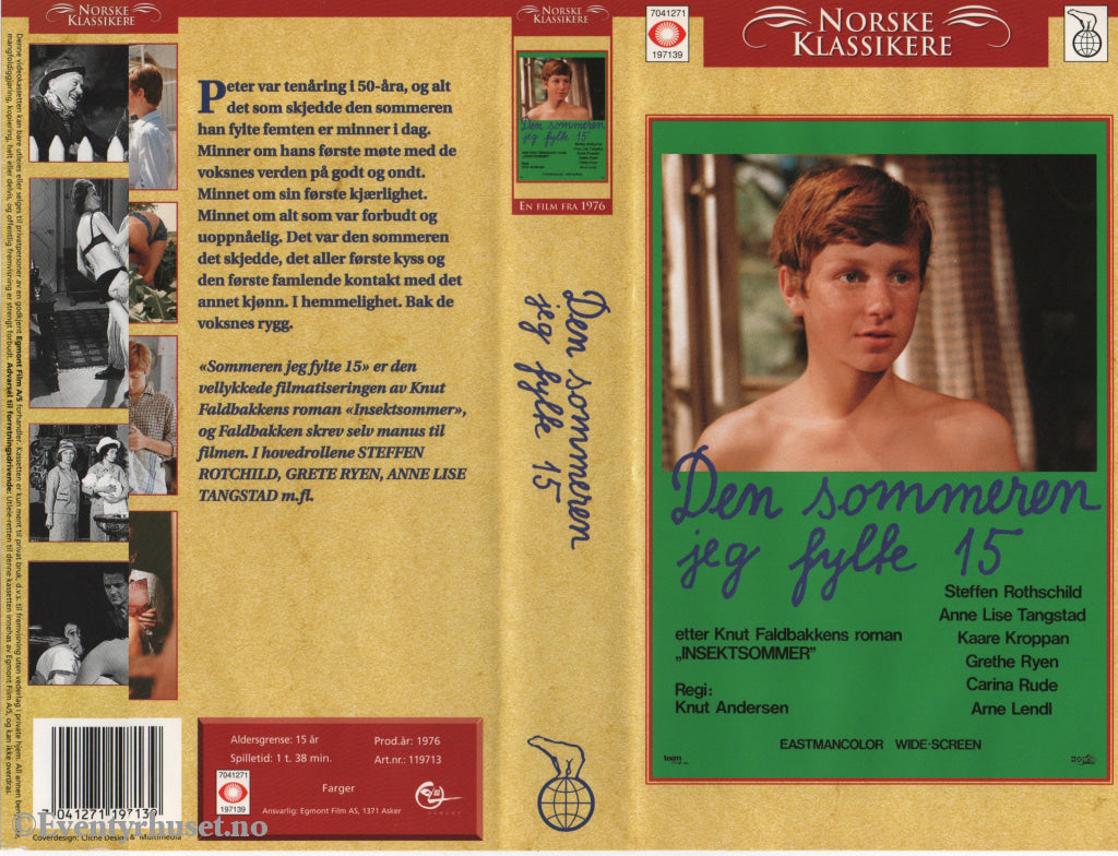 Download / Stream: Den sommeren jeg fylte 15. 1976. VHS SB. Norwegian. VHS