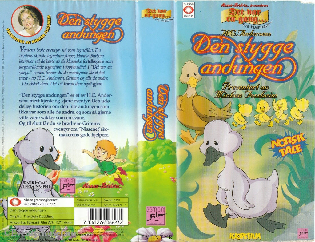 Download / Stream: Den Stygge Andungen. Presentert Av Minken Fossheim. 1990. Vhs. Norwegian Dubbing.