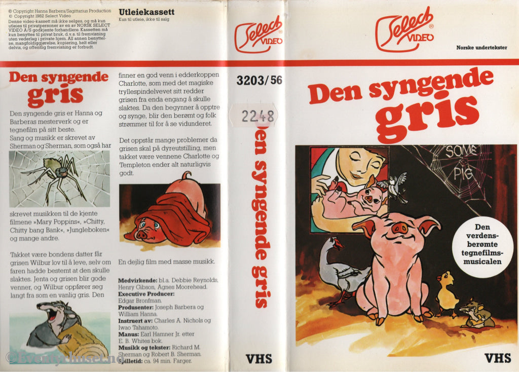 Download / Stream: Den syngende gris. 1982. VHS SB. Norwegian subtitles. VHS