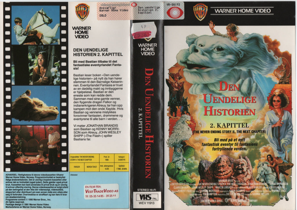 Download / Stream: Den uendelige historien. 2. kapittel. 1990. VHS Big Box. Norwegian subtitles. VHS