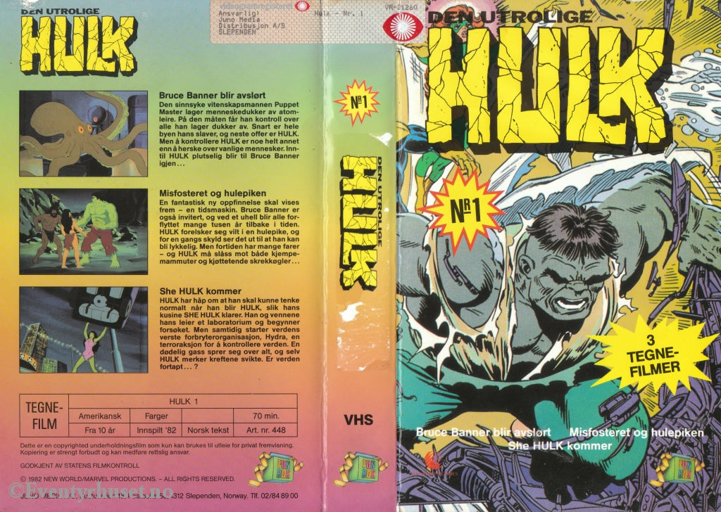 Download / Stream: Den Utrolige Hulk. Vol. 1. 1982. Vhs Big Box. Norwegian Subtitles.