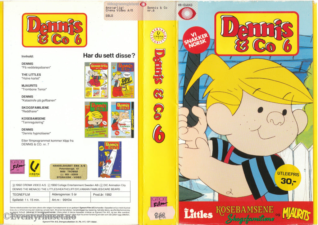 Download / Stream: Dennis & Co. Vol. 6. Med Episoder Fra Mjaurits The Littles Skogsfamiliene Og