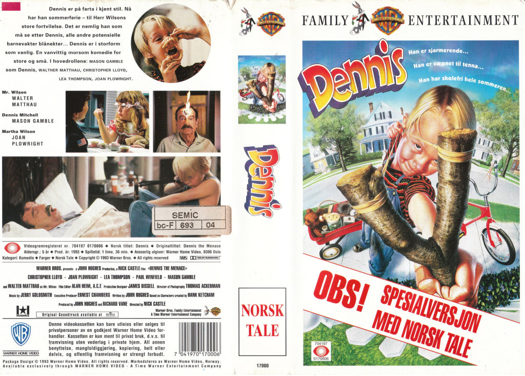 Download / Stream: Dennis spillefilm Spesialversjon. 1993. VHS SB. Norwegian subtitles. VHS
