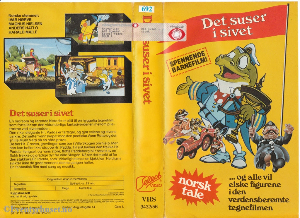 Download / Stream: Det Suser I Sivet. 1984. Vhs Big Box. Norwegian Dubbing.