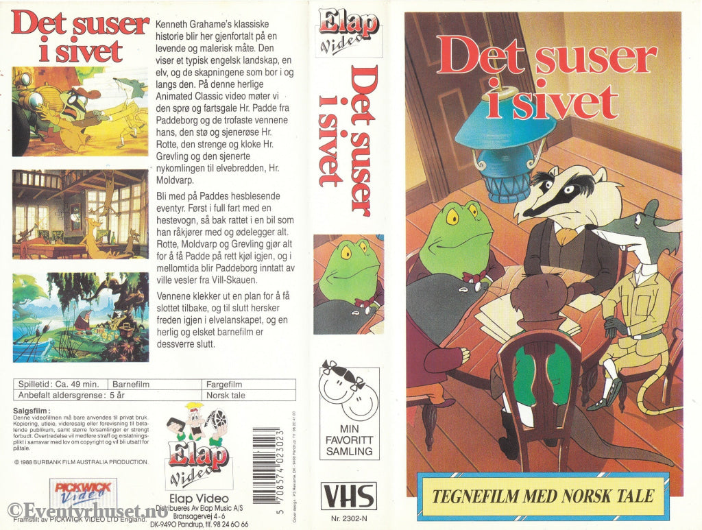 Download / Stream: Det Suser I Sivet. 1988/90. Vhs. Norwegian Dubbing. Vhs