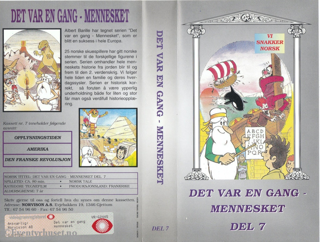 Download / Stream: Det Var En Gang Et Menneske. Vol. 7. Vhs. Norwegian Dubbing. Vhs