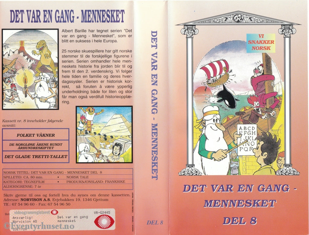 Download / Stream: Det Var En Gang Et Menneske. Vol. 8. Vhs. Norwegian Dubbing. Vhs