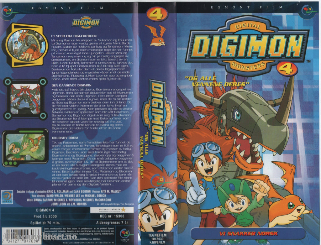 Download / Stream: Digimon. Vol. 4. 2000. VHS. Norwegian dubbing. VHS