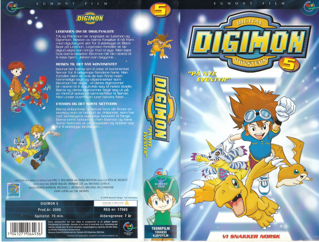 Download / Stream: Digimon. Vol. 5. VHS SB. Norwegian dubbing. VHS