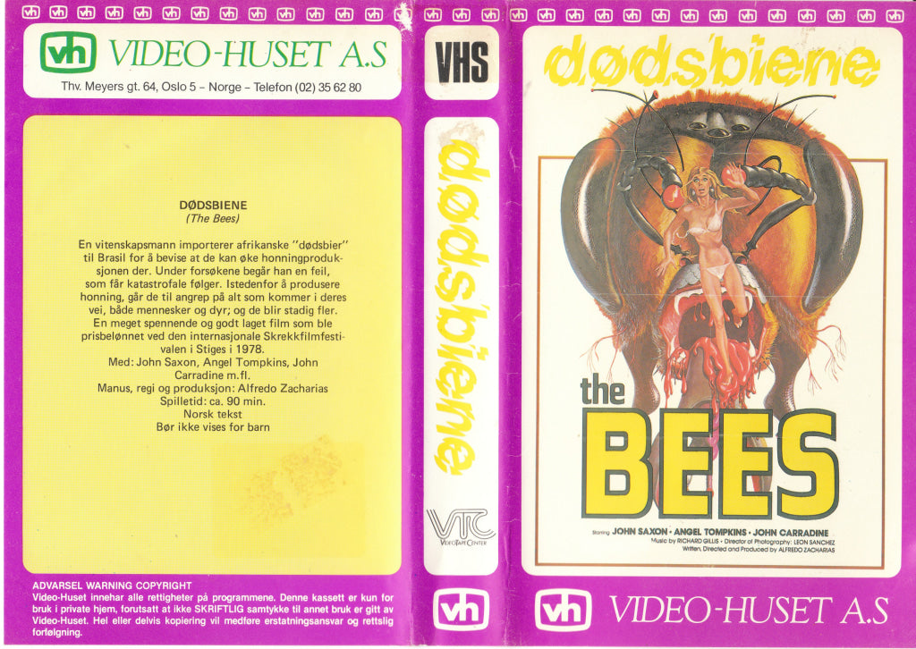 Download / Stream: Dødsbiene (The Bees). Vhs Big Box. Norwegian Subtitles.