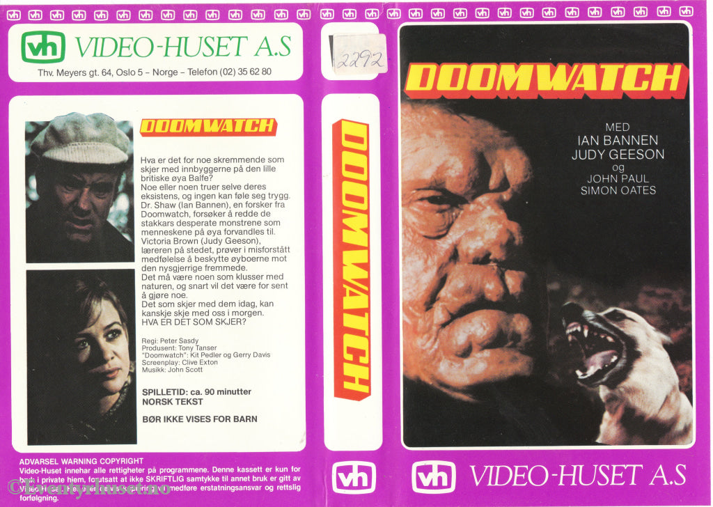 Download / Stream: Doomwatch. Vhs Big Box. Norwegian Subtitles.