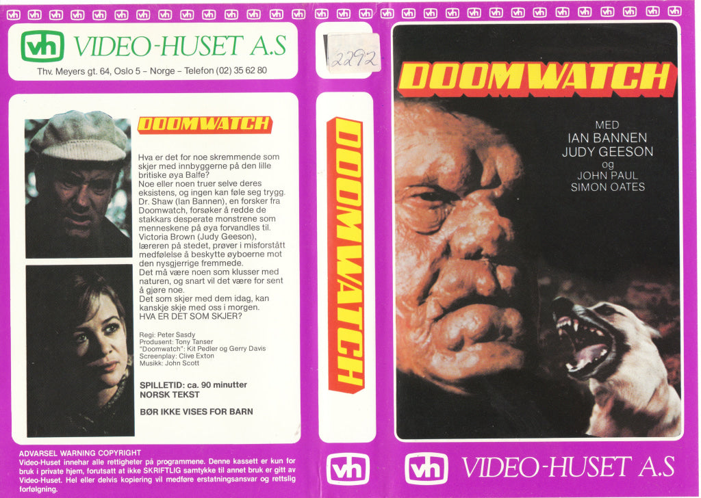 Download / Stream: Doomwatch. Vhs Big Box. Norwegian Subtitles.