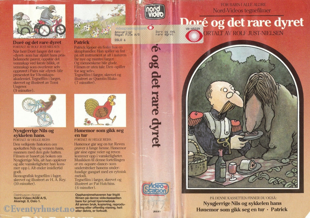 Download / Stream: Doré Og Det Rare Dyret Flere Tegnefilmer. Vhs Big Box. Norwegian Dubbing.
