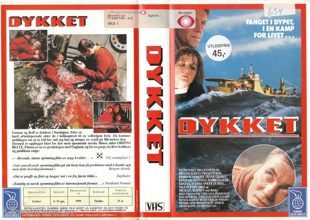 Download / Stream: Dykket. 1989. Vhs Big Box. Norwegian.