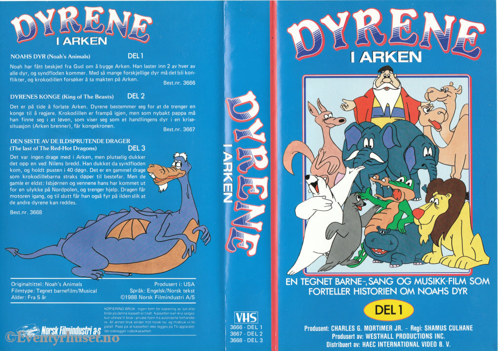 Download / Stream: Dyrene I Arken. Vol. 1. 1988 (Noah´s Animals). Vhs Big Box. Norwegian Subtitles.