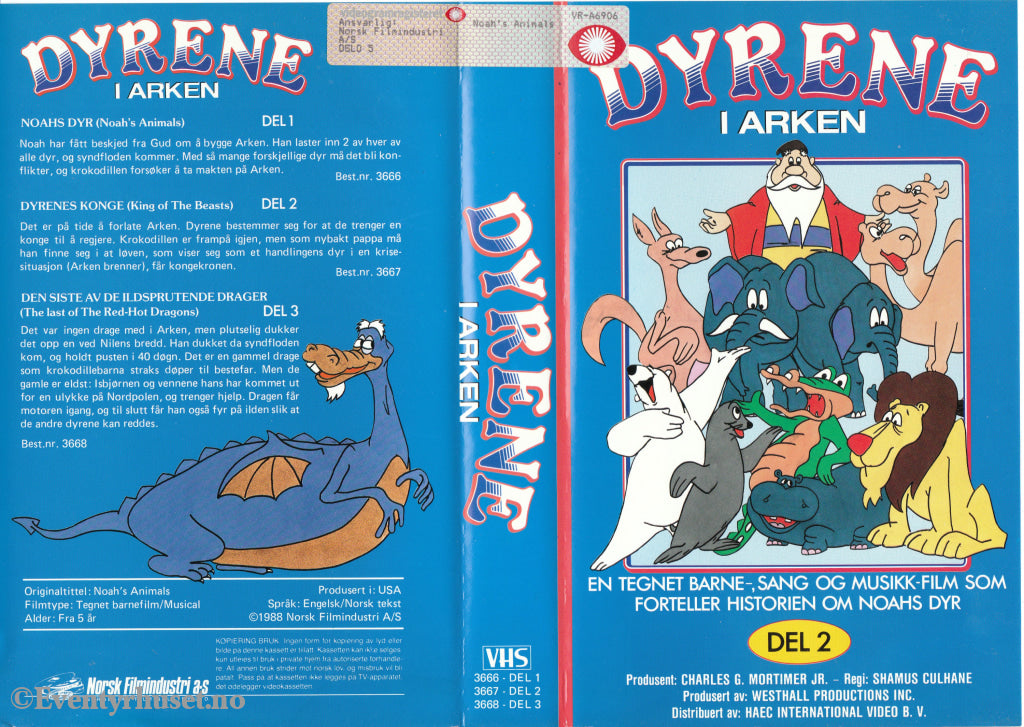 Download / Stream: Dyrene I Arken. Vol. 2. 1988 (Noah´s Animals). Vhs Big Box. Norwegian Subtitles.
