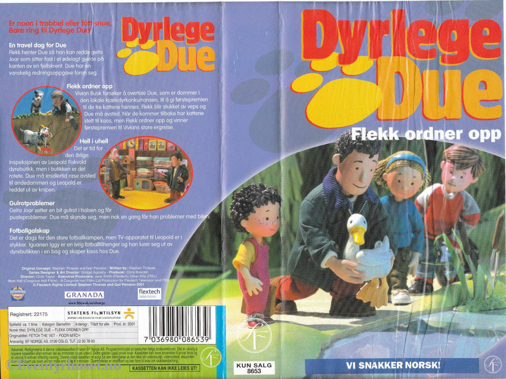 Download / Stream: Dyrlege Due - Flekk Ordner Opp. Vhs. Norwegian Dubbing. Vhs