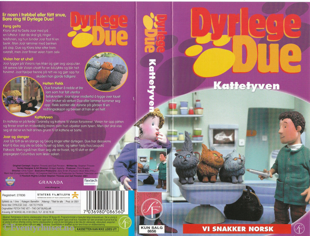 Download / Stream: Dyrlege Due - Kattetyven. Vhs. Norwegian Dubbing. Vhs