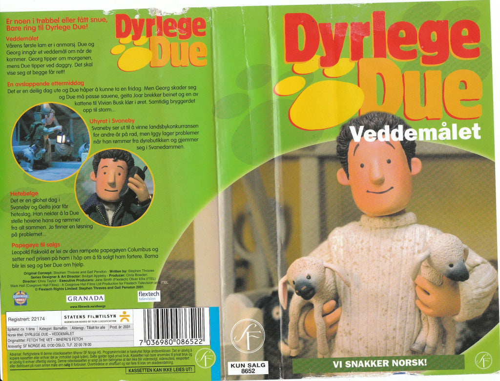 Download / Stream: Dyrlege Due - Veddemålet. 2001. Vhs. Norwegian Dubbing. Vhs