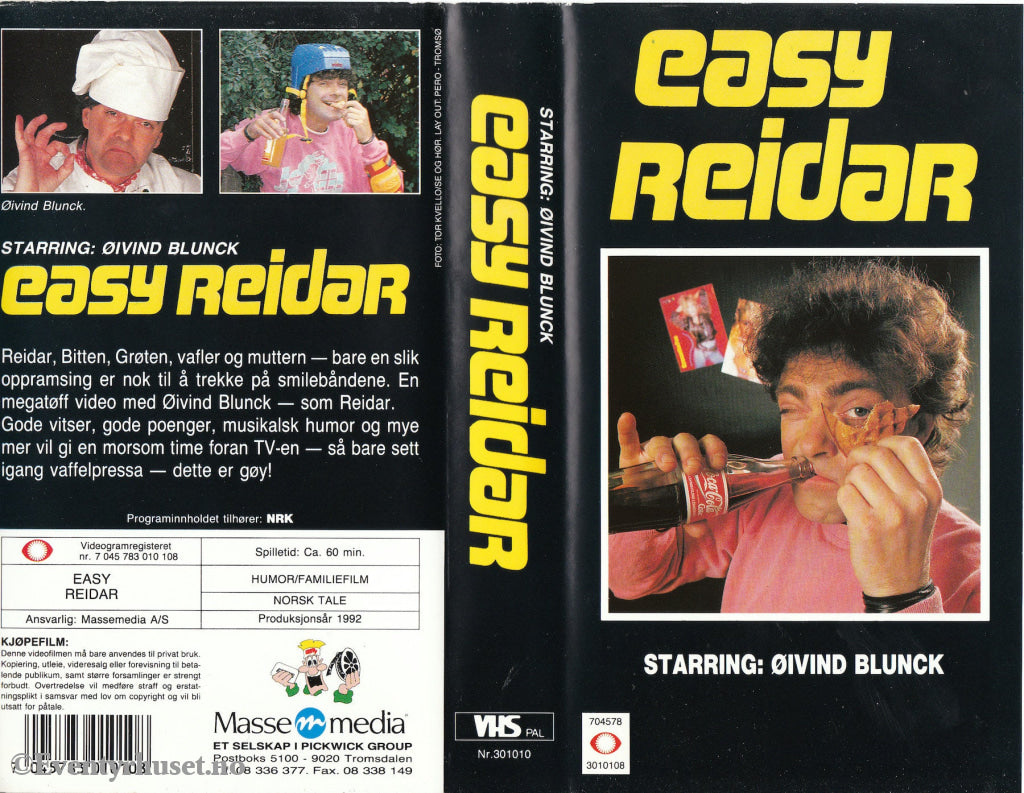 Download / Stream: Easy Reidar. 1992. Vhs. Norwegian. Vhs