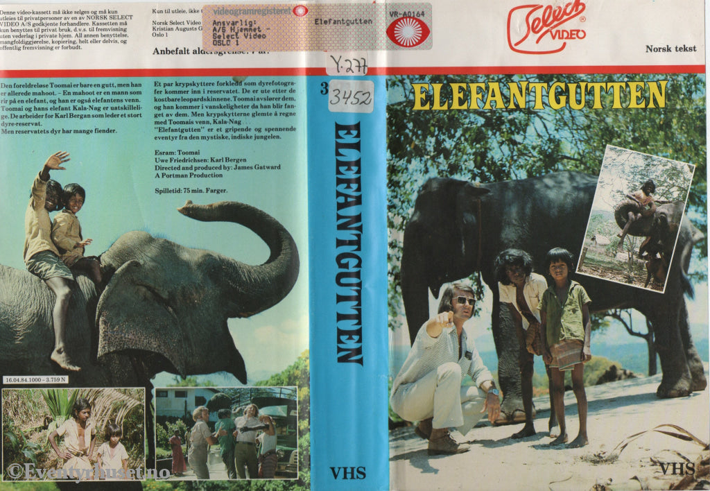Download / Stream: Elefantgutten. VHS. Norwegian subtitles. VHS