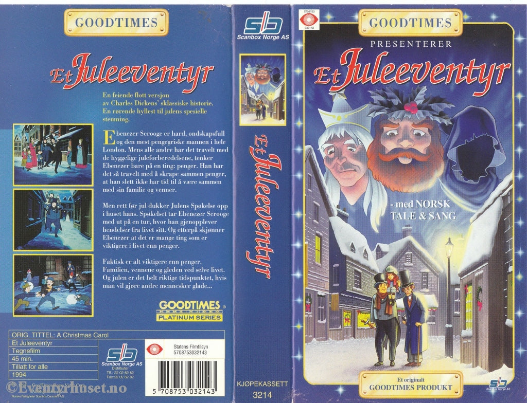 Download / Stream: Et Juleeventyr (Goodtimes Presenterer). 1994. Vhs. Norwegian Dubbing. Vhs