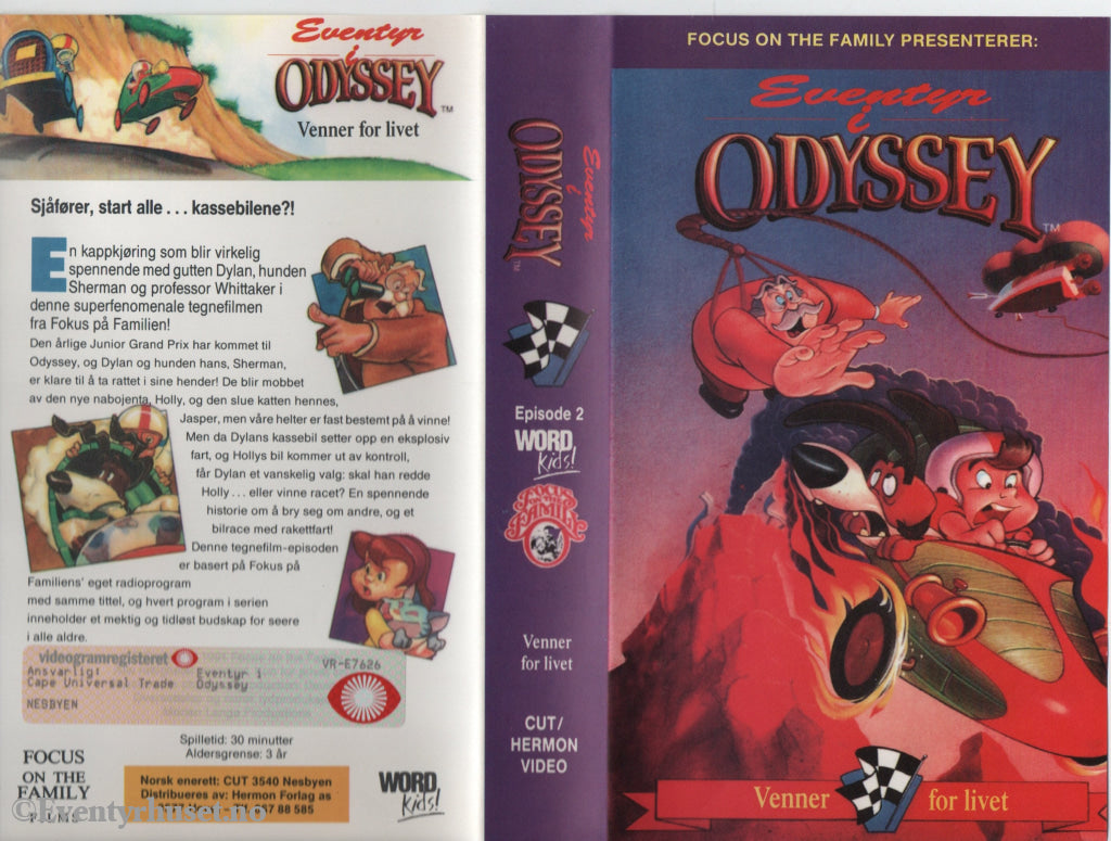 Download / Stream: Eventyr i Odyssey. Vol. 2. Venner for livet. 1992. VHS. Norwegian dubbing. VHS