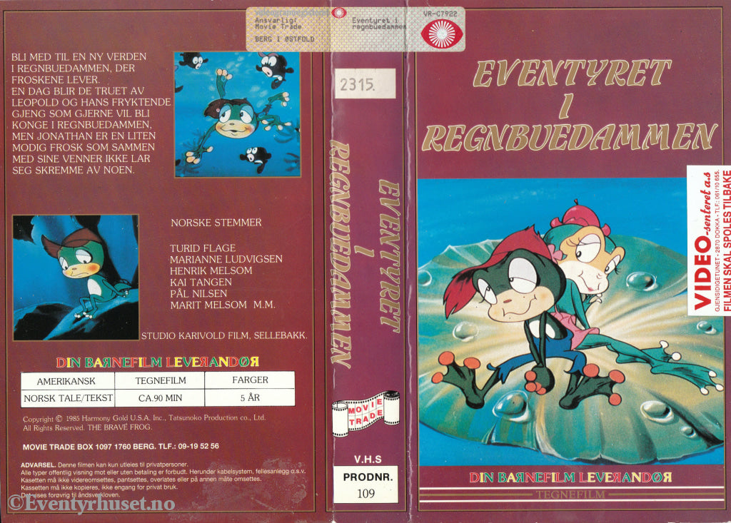 Download / Stream: Eventyret I Regnbuedammen. 1985. Vhs Big Box. Norwegian Subtitles/dubbing.