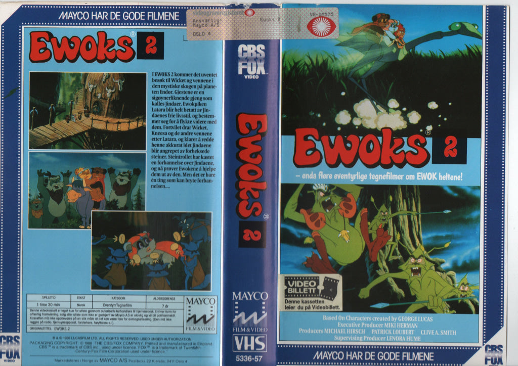 Download / Stream: Ewoks. Vol. 2. 1985. VHS Big Box. Norwegian subtitles. VHS