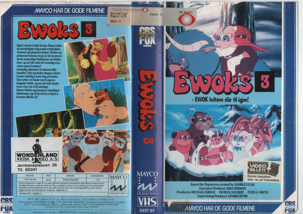 Download / Stream: Ewoks. Vol. 3. 1985. VHS Big Box. Norwegian subtitles. VHS