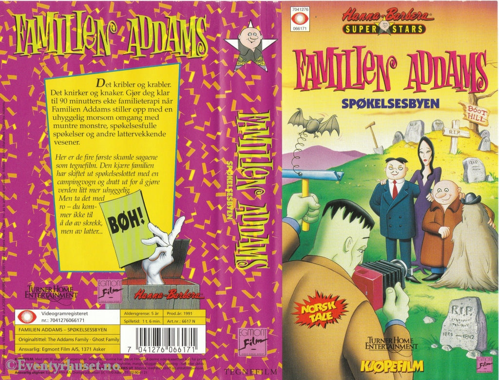 Download / Stream: Familien Adams - Spøkelsesbyen. 1991. Vhs. Norwegian Dubbing. Vhs