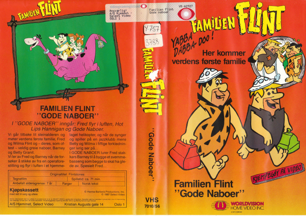 Download / Stream: Familien Flint. Gode Naboer. 1987. Vhs Big Box. Norwegian Subtitles.