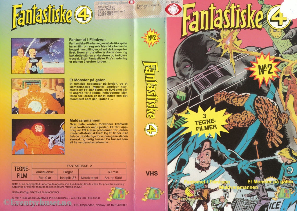Download / Stream: Fantastiske 4. Vol. 2. 1987. Vhs Big Box. Norwegian Subtitles.