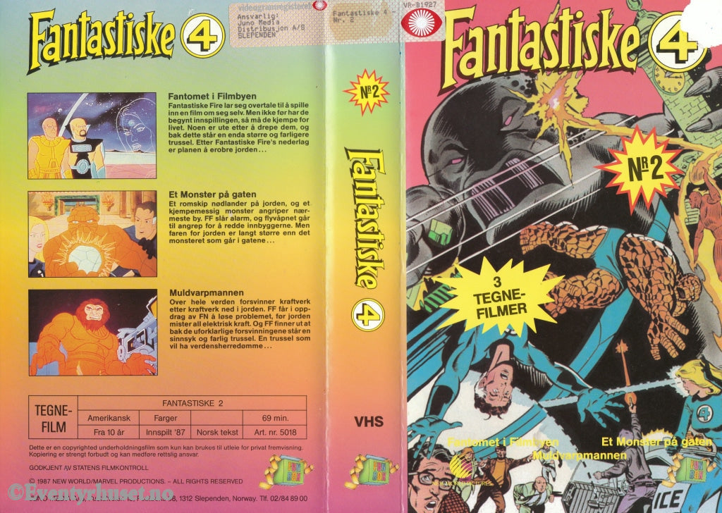 Download / Stream: Fantastiske 4. Vol. 2. 1987. Vhs Big Box. Norwegian Subtitles.