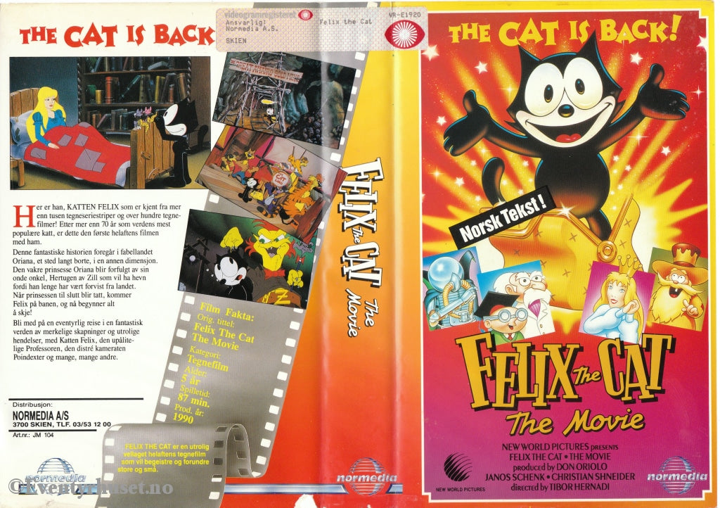 Download / Stream: Felix The Cat. 1990. Vhs Big Box. Norwegian Subtitles.