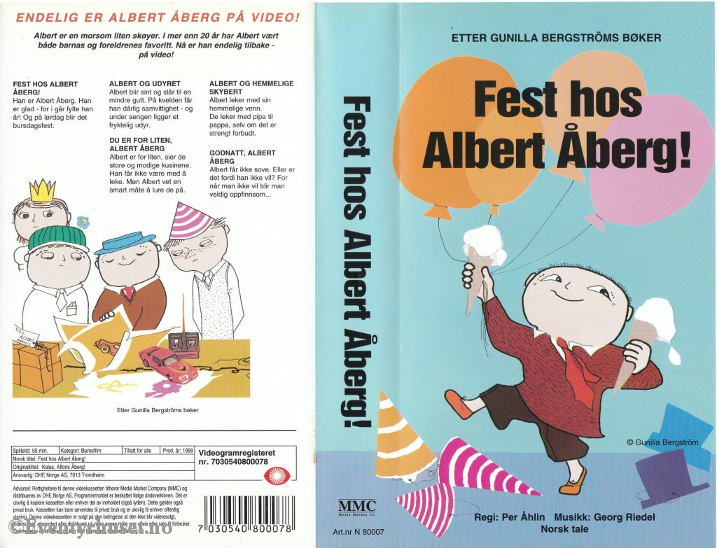 Download / Stream: Fest Hos Albert Åberg! Vhs. Norwegian Dubbing. Stream Vhs