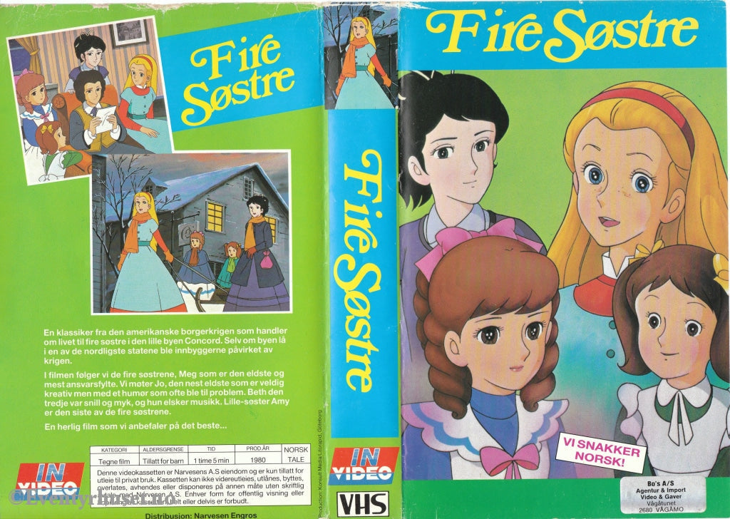 Download / Stream: Fire Søstre. 1980. Vhs Big Box. Norwegian Dubbing.