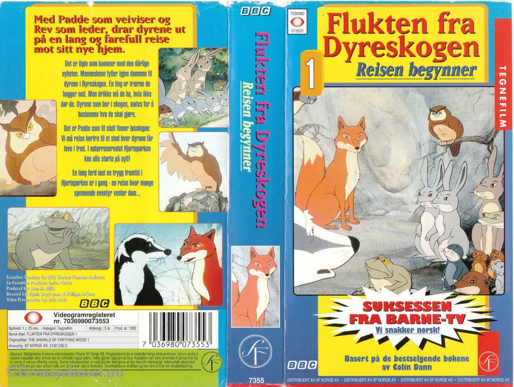 Download / Stream: Flukten Fra Dyreskogen. Vol. 1. Reisen Begynner (Nrk Bbc). 1992. Vhs. Norwegian