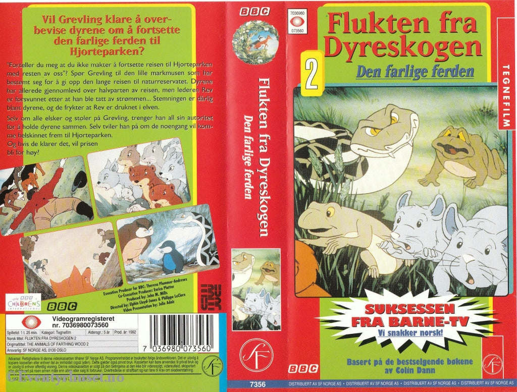 Download / Stream: Flukten Fra Dyreskogen. Vol. 2. Den Farlige Ferden (Nrk Bbc). 1992. Vhs.