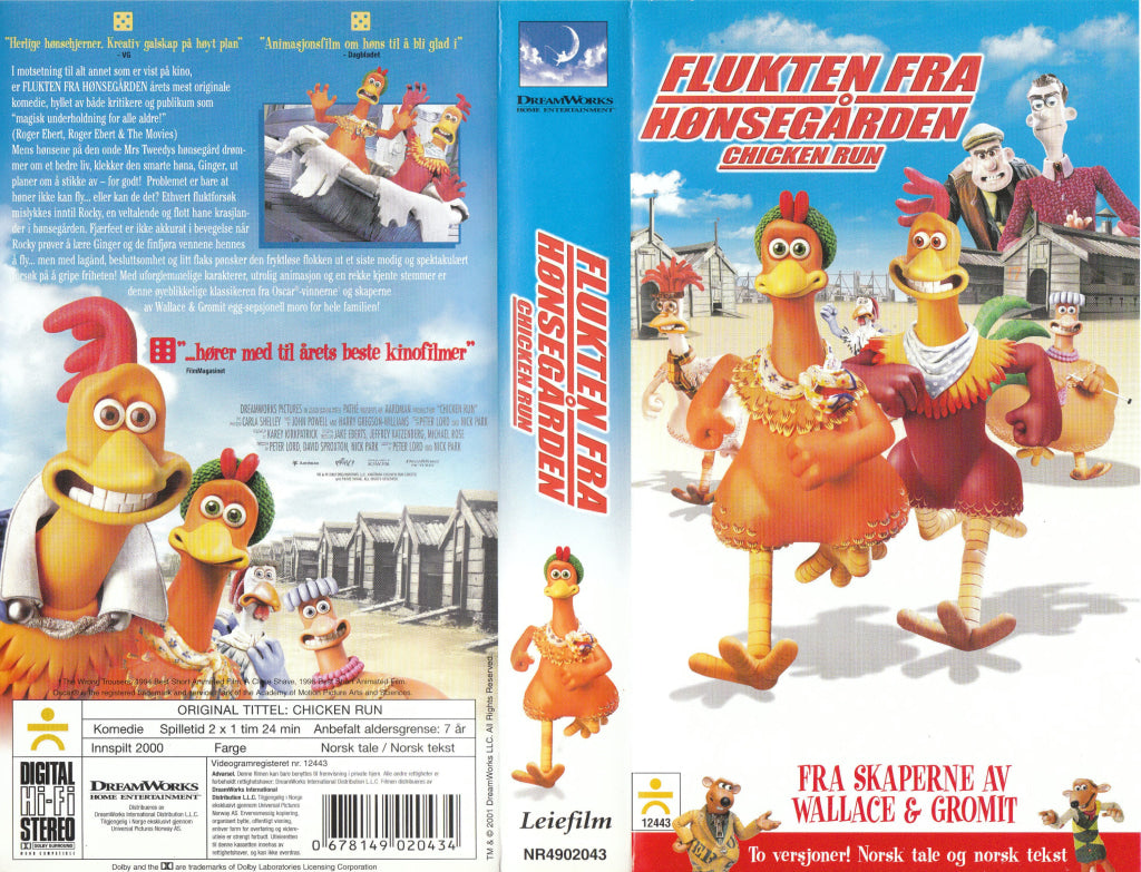 Download / Stream: Flukten fra hønsegården. 2000. VHS SB. Norwegian dubbing. VHS