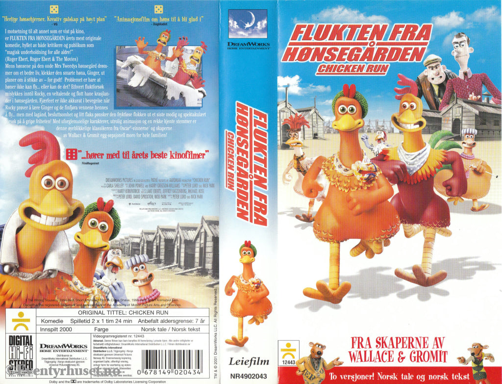Download / Stream: Flukten fra hønsegården. 2000. VHS SB. Norwegian dubbing. VHS